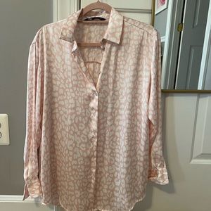 Zara silk shirt medium